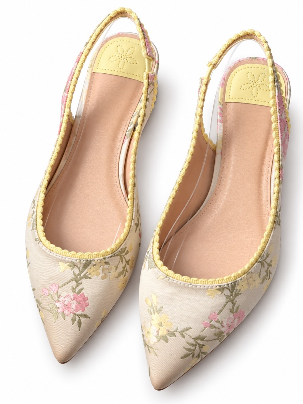 NWOT Chinese Laundry Floral Brocade Slingback Pointed Toe Heels Size 9 / 40